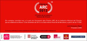 Gala de lliurament dels X Premis ARC