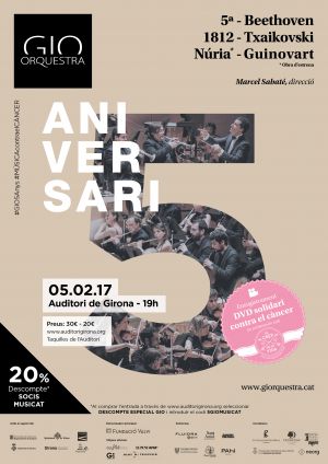 La GIO celebra el seu 5è aniversari amb un concert solidari a l'Auditori de Girona