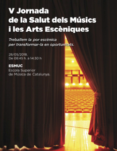 V Jornada de la Salut dels Músics i les Arts Escèniques