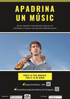 El Departament de Justícia i l’Associació de Músics de Tarragona engeguen la 2a edició de la campanya solidària “Apadrina un músic”